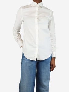 Loewe White long-sleeved shirt - size UK 8