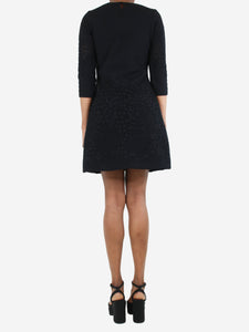 Christian Dior Black cutout wool dress - size UK 10