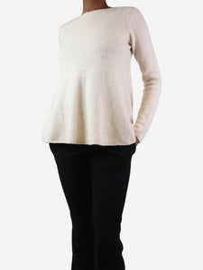 The Row Cream cashmere-blend sweater - size XS