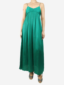 Forte Forte Green plisse midi dress - size UK 10