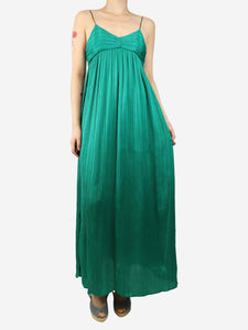 Forte Forte Green plisse midi dress - size UK 10