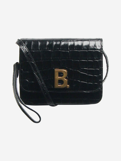 Black B small crocskin shoulder bag Shoulder bags Balenciaga 