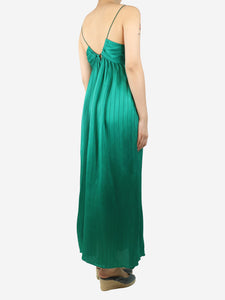 Forte Forte Green plisse midi dress - size UK 10