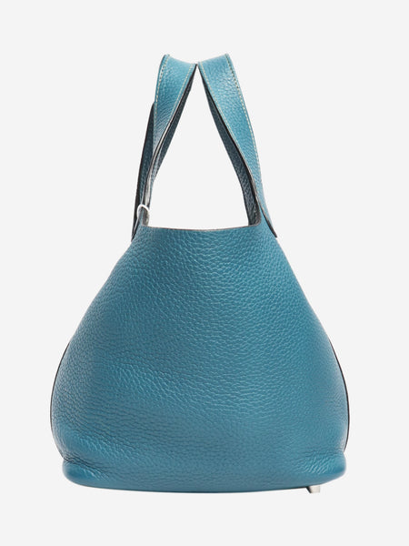 Blue jean picotin 18 clemence leather bag alternate image