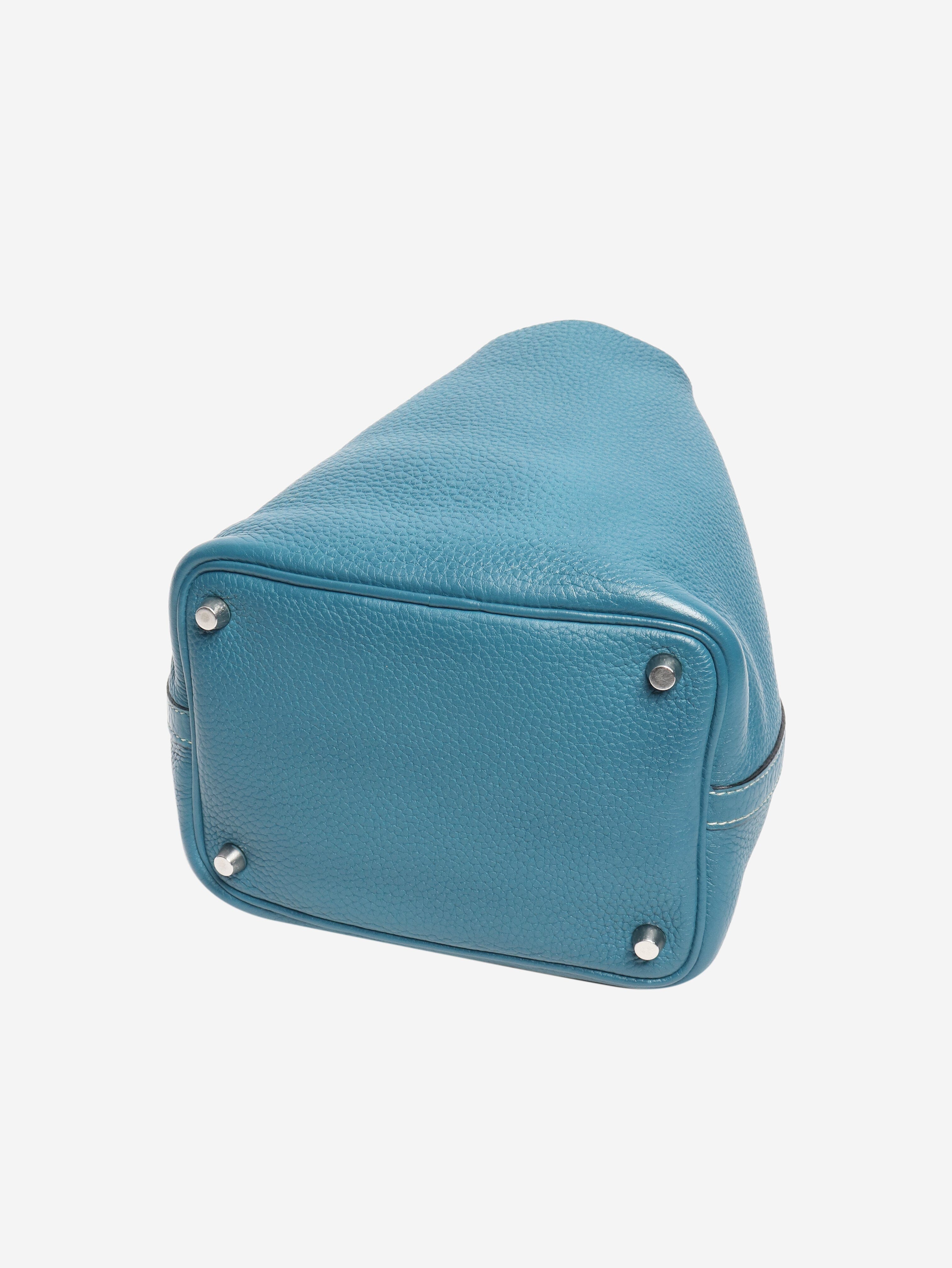 Blue jean picotin 18 clemence leather bag Top Handle Bags Hermes 