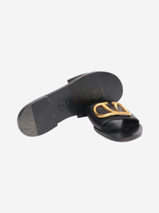Valentino Black VLogo sandals - size EU 36