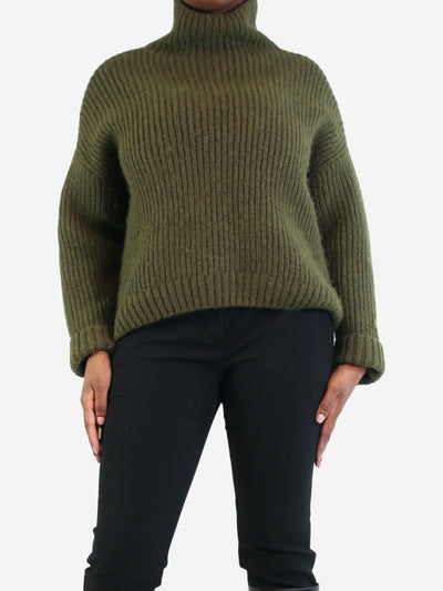 Green high-neck alpaca jumper - size M Knitwear Anine Bing 