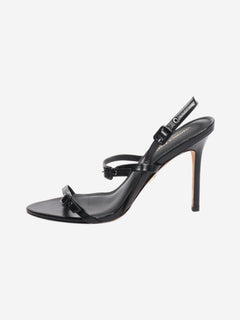 Black leather buckle heels - EU 39.5