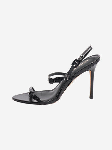 Black leather buckle heels - EU 39.5 product image