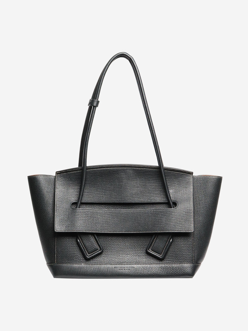 Black Arco large leather tote Tote Bags Bottega Veneta 