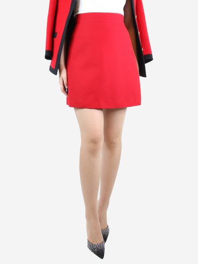 Red wool and silk blend mini skirt - size UK 10 Skirts Gucci 