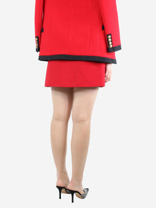 Gucci Red wool and silk blend mini skirt - size UK 10