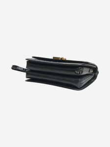 Balenciaga Black B small crocskin shoulder bag