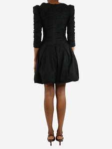 Khaite Black gathered mini dress - size UK 6