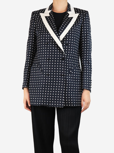 Black silk polka dot jacket - size UK 12 Coats & Jackets Blaze Milano 