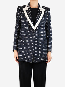 Blaze Milano Black silk polka dot jacket - size UK 12