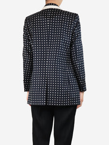 Blaze Milano Black silk polka dot jacket - size UK 12
