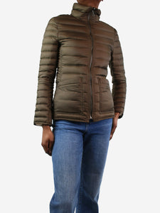 Burberry Olive green puffer jacket - size UK 4