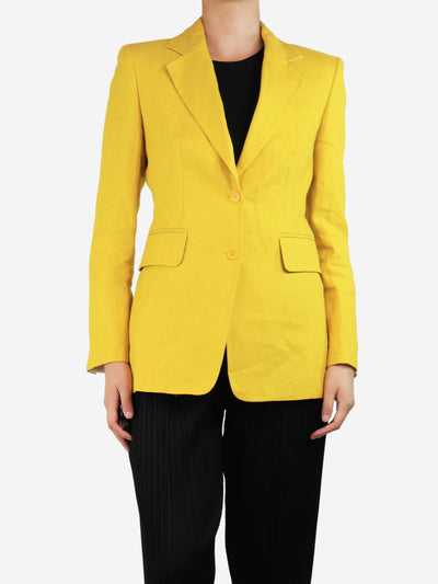 Yellow linen blazer - size UK 8 Coats & Jackets Max Mara 