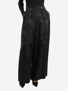 Dries Van Noten Black jacquard trousers - size UK 6