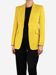 Max Mara Yellow linen blazer - size UK 8