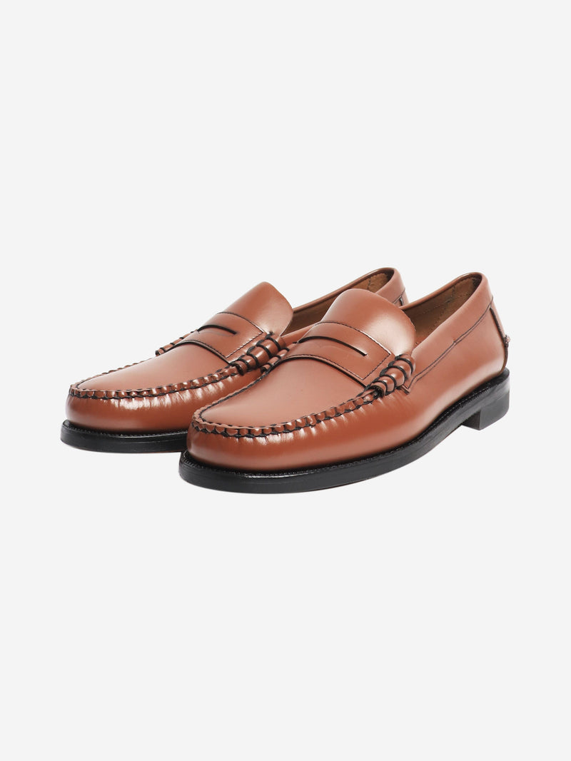 Tan leather loafers - size EU 44 Flat Shoes Sebago 