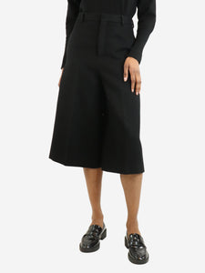 Celine Black wide-leg wool culottes - size UK 8