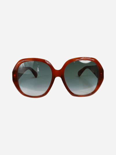 Gucci Brown GG round oversized sunglasses - size Sunglasses Gucci 