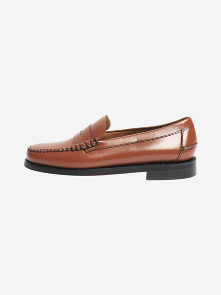 Tan leather loafers - size EU 44 product image