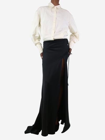 Cream button-down shirt maxi dress - size UK 6 Dresses The Attico 
