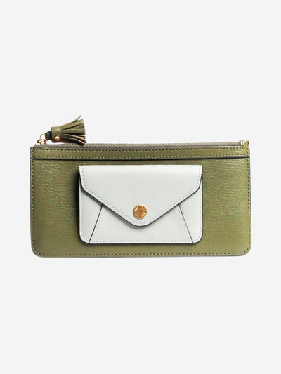 Green and blue envelope slim zip wallet Wallets, Purses & Small Leather Goods Anya Hindmarch 