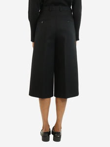 Celine Black wide-leg wool culottes - size UK 8