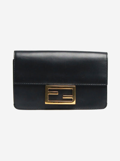 Fendi pre owned black Flat Baguette mini crossbody bag Sign of the Times