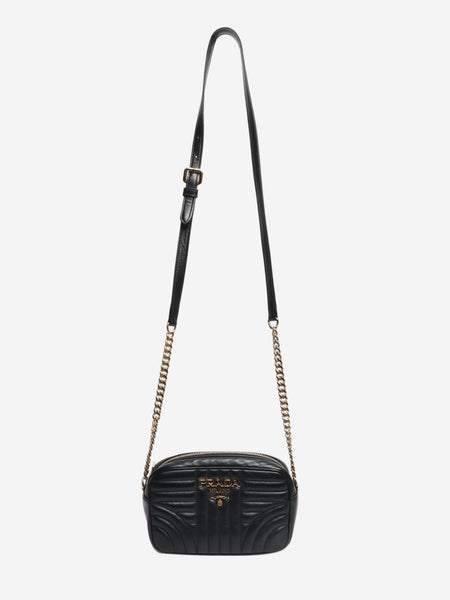 Black quilted leather camera bag alternate image