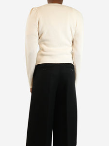 Paige Cream cashmere jumper and cardigan set - size XS