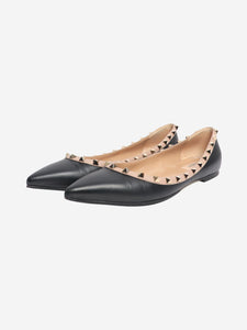 Valentino Black and nude Rockstud ballet flats - size EU 41