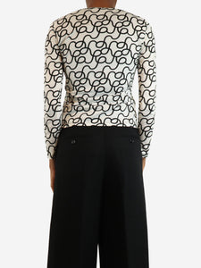 Rejina Pyo White and black printed top - size XS