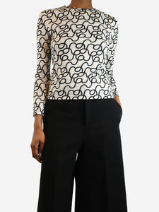 Rejina Pyo White and black printed top - size XS