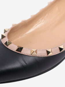 Valentino Black and nude Rockstud ballet flats - size EU 41