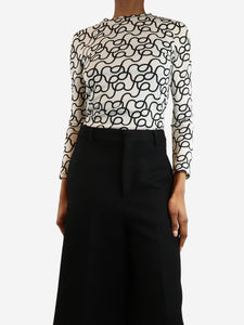 Rejina Pyo White and black printed top - size XS