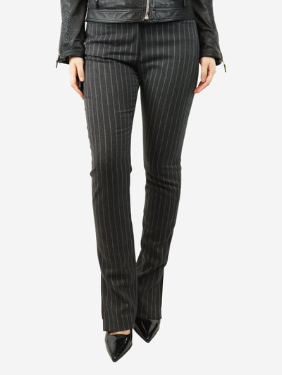 Grey pinstripe trousers - size UK 10 Trousers 16 Arlington 