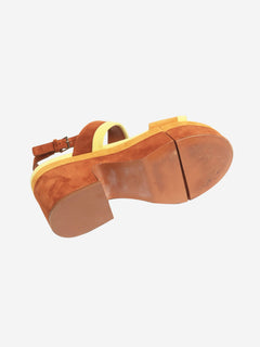 Brown suede platform sandal heels - size EU 40 Heels Clergerie 
