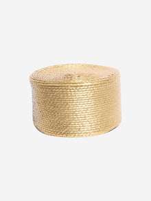 Gold metallic woven hat Hats Saint Laurent 