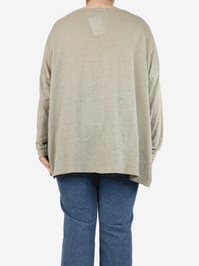 Eskandar Light grey boat-neck top - size One Size