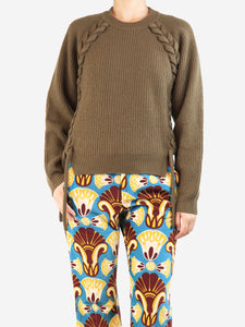 Isabel Marant Brown ribbed wool jumper - size UK 10