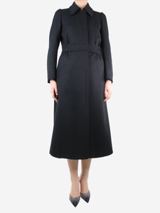 Dries Van Noten Black wool buttoned coat - size UK 8