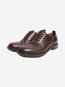 Margaret Howell Dark brown leather Derby shoes - size EU 38