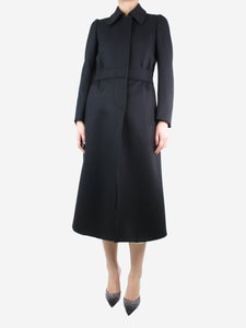 Dries Van Noten Black wool buttoned coat - size UK 8