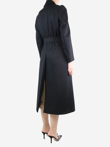 Dries Van Noten Black wool buttoned coat - size UK 8