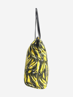 Yellow banana printed shopper tote Tote Bags Prada 